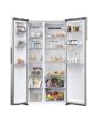 Haier HSR5918DNMP 90cm American Style Side-by-Side Fridge Freezer - Platinum Inox