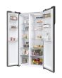 Haier HSR5918DNMP 90cm American Style Side-by-Side Fridge Freezer - Platinum Inox