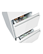 Haier HTR3518DNGWK 3D 55 Series 3 Freestanding Fridge Freezer - White Glass - D Rated