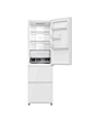 Haier HTR3518DNGWK 3D 55 Series 3 Freestanding Fridge Freezer - White Glass - D Rated