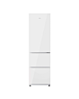 Haier HTR3518DNGWK 3D 55 Series 3 Freestanding Fridge Freezer - White Glass - D Rated