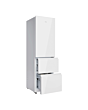 Haier HTR3518DNGWK 3D 55 Series 3 Freestanding Fridge Freezer - White Glass - D Rated