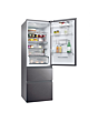 Haier HTW5618EWMP 3D 60 Series 5 Freestanding Fridge Freezer - Dark Inox - E Rated