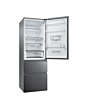 Haier HTW5618EWMP 3D 60 Series 5 Freestanding Fridge Freezer - Dark Inox - E Rated