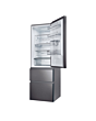 Haier HTW5618EWMP 3D 60 Series 5 Freestanding Fridge Freezer - Dark Inox - E Rated