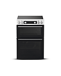 Montpellier MDAFCD60FW 60cm Double Ceramic Cooker - White