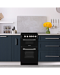 Montpellier MDOG50LK 50cm Double Gas Cooker in Black