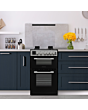 Montpellier MDOG50LS 50cm Double Gas Cooker in Silver