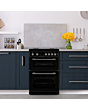 Montpellier MDOG60LK 60cm Double Gas Cooker in Black