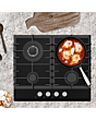 Statesman GH160GB 60cm 4-Zone Gas Hob - Black Glass