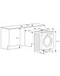 Teknix BITKW814 8Kg 1400Spin Integrated Washer, White