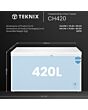 Teknix CH420W 420L Chest Freezer, White W144.9Cm