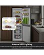 Teknix STF1448S Fridge Freezer 87/55 litres, E rated, Glass Shelves, 3 Drawers, H1440mm, W480mm 