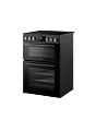 Midea MFO24EME4R118-BK 60cm Double Oven FS Cooker with Ceramic Hob - Black - AA Rated