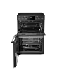 Midea MFO24EME4R118-BK 60cm Double Oven FS Cooker with Ceramic Hob - Black - AA Rated