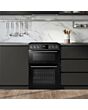 Midea MFO24EME4R118-BK 60cm Double Oven FS Cooker with Ceramic Hob - Black - AA Rated