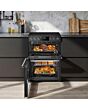 Midea MFO24EME4R118-BK 60cm Double Oven FS Cooker with Ceramic Hob - Black - AA Rated