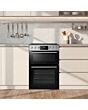 Midea MFO24EME4R118-SS 60cm Double Oven FS Cooker with Ceramic Hob - Stainless Steel - AA Rated