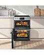 Midea MFO24EME4R118-SS 60cm Double Oven FS Cooker with Ceramic Hob - Stainless Steel - AA Rated