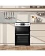 Midea MFO24EME4R118-WH 60cm Double Oven FS Cooker with Ceramic Hob - White - AA Rated