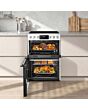 Midea MFO24EME4R118-WH 60cm Double Oven FS Cooker with Ceramic Hob - White - AA Rated