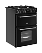 Belling MRA FARMHOUSE 60cm Dual Fuel Cooker with Double Oven - Black