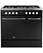 Belling RCA VISION TWIN 90DF 90cm Dual Fuel Range Cooker - Black & Silver Steel