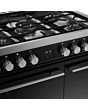 Belling RCA VISION TWIN 90DF 90cm Dual Fuel Range Cooker - Black & Silver Steel