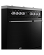 Belling RCA VISION TWIN 90DF 90cm Dual Fuel Range Cooker - Black & Silver Steel