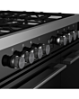 Belling RCA VISION TWIN 90DF 90cm Dual Fuel Range Cooker - Black & Silver Steel