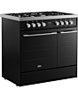 Belling RCA VISION TWIN 90DF 90cm Dual Fuel Range Cooker - Black & Silver Steel