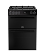 Belling FSA VISION 60DF 60cm Dual Fuel Cooker with Double Oven - Black