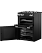 Belling FSA VISION 60DF 60cm Dual Fuel Cooker with Double Oven - Black & Silver Steel