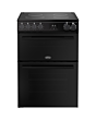 Belling FSA VISION 60E 60cm Electric Ceramic Cooker with Double Oven - Black