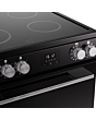 Belling FSA VISION 60E 60cm Electric Ceramic Cooker with Double Oven - Black & Silver Steel
