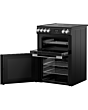Belling FSA VISION 60E 60cm Electric Ceramic Cooker with Double Oven - Black & Silver Steel
