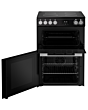 Belling FSA VISION 60E 60cm Electric Ceramic Cooker with Double Oven - Black & Silver Steel