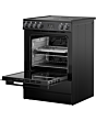 Belling FSA VISION SGL 60Ei 60cm Electric Induction Cooker with Single Oven - Black
