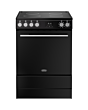 Belling FSA VISION SGL 60Ei 60cm Electric Induction Cooker with Single Oven - Black & Silver Steel
