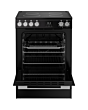 Belling FSA VISION SGL 60Ei 60cm Electric Induction Cooker with Single Oven - Black & Silver Steel