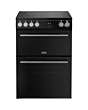 Belling FSA VISION 60Ei 60cm Electric Induction Cooker with Double Oven - Black & Silver Steel