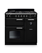 Rangemaster CL90DFPGBL/CM1 Classic 90 Dual Fuel Range Cooker - Gloss Black - A Rated