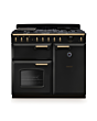Rangemaster CLDL100DFPCBL/AB1 Classic Deluxe 100 Dual Fuel Range Cooker - Charcoal Black - A Rated