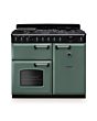Rangemaster CLDL100DFPMGR/CM1 Classic Deluxe 100 Dual Fuel Range Cooker - Mineral Green - A Rated