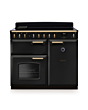 Rangemaster CLDL100EIPCBL/AB1 Classic Deluxe 100 Induction Range Cooker - Charcoal Black - A Rated