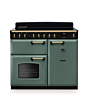 Rangemaster CLDL100EIPMGR/AB1 Classic Deluxe 100 Induction Range Cooker - Mineral Green - A Rated