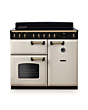 Rangemaster CLDL100EIPPCR/AB1 Classic Deluxe 100 Induction Range Cooker - Pale Cream - A Rated