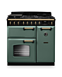 Rangemaster CLDL90DFPMGR/AB1 Classic Deluxe 90 Dual Fuel Range Cooker - Mineral Green - A Rated