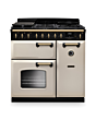 Rangemaster CLDL90DFPPCR/AB1 Classic Deluxe 90 Dual Fuel Range Cooker - Pale Cream - A Rated