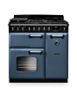 Rangemaster CLDL90DFPSTB/CM1 Classic Deluxe 90 Dual Fuel Range Cooker - Stone Blue - A Rated